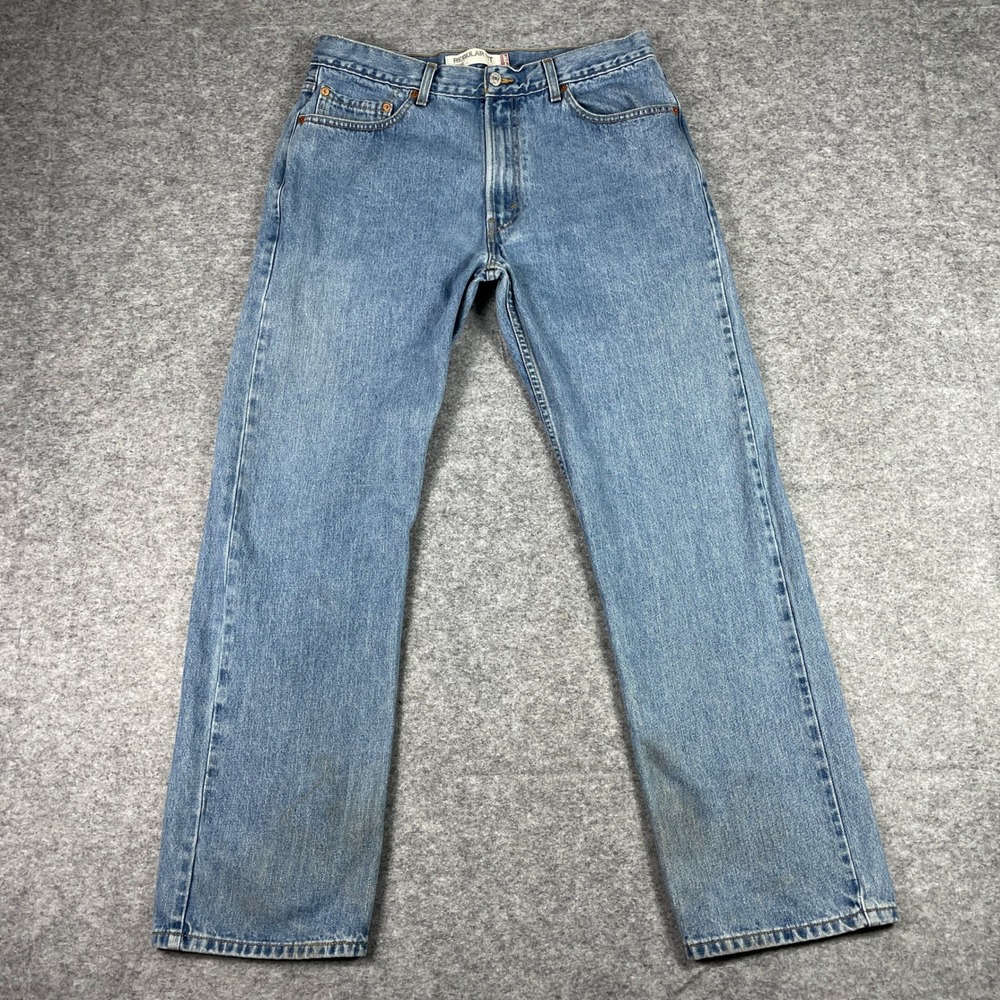 VTG Levi's Jeans Mens 36x32 (Fits 34x31) Blue 505 Regular Fit Straight Leg Denim